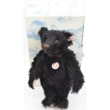 A Steiff British Collectors Teddy Bear 2011. 36cm (663291). Covered with black curly Mohair, with