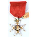 France: Order of Louis Chevalier's breast badge, diam 40mm, gold coloured and enamel, ball