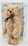 A Steiff British Collectors Teddy Bear 2010. 36cm (663291). Covered with light brown curly Mohair,