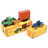 2 Dublo Dinky Toys. Massey Harris Ferguson Tractor (069). In dark blue, with silver radiator and