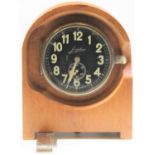 German Junghans message centre clock. Mounted in a base metal, hinged case, marked Heereseigentum,