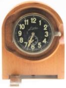 German Junghans message centre clock. Mounted in a base metal, hinged case, marked Heereseigentum,