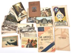 Approx 130 pre WWI French postcards, in sepia and in colour, views of towns, buildings, countryside,