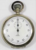 Alpina Kriegsmarine 60 second stopwatch. Plated case, 48mm, hinged back, good condition. Marked with