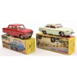 2 French Dinky Toys. Coach Panhard 24C (524). In pale green with red interior and spun concave