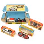 4x Corgi Toys. A Gift Set No.6 comprising VW Breakdown truck in white, Maserati in dark blue RN7