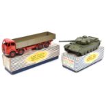 2 Dinky Toys. A Centurion Tank (651). In matt olive livery. Together with a Foden Diesel 8-Wheel