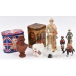 General Sir Redvers Buller items: china coffee can, head and shoulders Buller on crossed flags