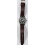DH marked Helma wristwatch. Serial D 6642 H. Plated case, some wear to plating, 32mm without
