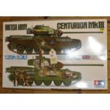 A Tamiya 1:25 scale British Army Centurion Tank Mk111. (30614/4500). Unmade, as new boxed,