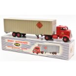 A Dinky Supertoys Tractor-Trailer McLean (948). In red and grey 'McLean Trucking Company' livery,
