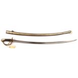 A good French M1822 light cavalry trooper's sword, curved, fullered blade 36”, with narrow back