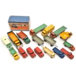 17x Dinky Toys. Including; 2x Foden flatbed lorries. Bedford Articulated Lorry. Guy van, Weetabix.