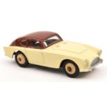 Dinky Toys A.C. Aceca (167). In cream and dark brown, with beige wheels and black treaded tyres. VGC
