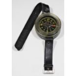 German AK39 pilot's compass. Plastic casing, marked Armbandkompass, Baumuster : AK39, Werk Nr: