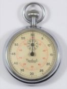 Hanhart Kriegsmarine 60 second stopwatch. Plated case, 51mm diameter, good condition. Marked with