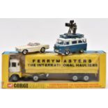 3x Corgi Toys. A Corgi Major Ferrymasters Scammell Handyman Mk.3 Tractor Unit & Trailer (1147), in