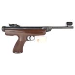 A .177” German Diana Mod 5 break action air pistol, with fully adjustable rearsight and brown