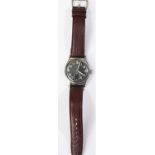 D marked Pierpont Watch Co. wristwatch. Serial D591453H. Plated case with brushed finish, light wear