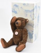 A Steiff 2011 'Toffee Ted' Teddy Bear 37cm (663918). Covered with dark brown mottled Mohair, with