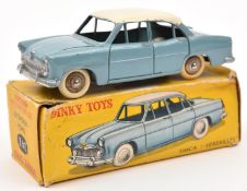 A French Dinky Toys Simca Versailles (24Z). In light blue with white roof. Boxed, some wear/