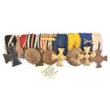 An Imperial German group of 8 medals: 1914 Iron Cross 2nd class; Bavarian Prince Regent Luitpold