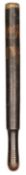 A William IV darkwood baluster truncheon, painted WR, IVth, plain rounded grip, 18½” overall.