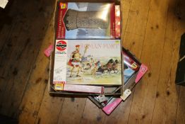 20 unmade plastic etc kits, card models and books of Roman related subjects. 3x Airfix Roman