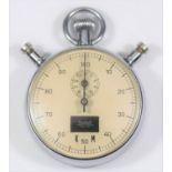Hanhart rattrapante 100th minute timer. Chrome plated case, 50mm diameter, in excellent condition,