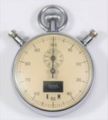 Hanhart rattrapante 100th minute timer. Chrome plated case, 50mm diameter, in excellent condition,