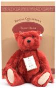 A Steiff British Collector's 1998 Teddy Bear Burgundy 40. (659973). 40cm, with burgundy plush,