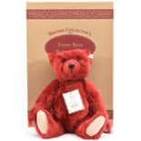 A Steiff British Collector's 1998 Teddy Bear Burgundy 40. (659973). 40cm, with burgundy plush,