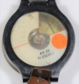 German AK39 pilot's compass. Plastic casing, marked Fl 23235-1, serial 6023. 60mm in diameter,