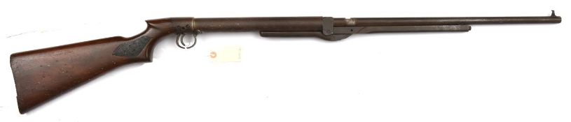 A .22” BSA “T” series Standard underlever air rifle, number T1101 (1936) with 3 hole trigger