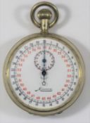 Minerva Kriegsmarine 30 second stopwatch. Plated case, 51mm in diameter, hinged back, good