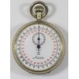 Minerva Kriegsmarine 30 second stopwatch. Plated case, 51mm in diameter, hinged back, good