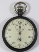 Junghans Kriegsmarine 1/100th minute stopwatch. Gunmetal case, snap back, marked with eagle and