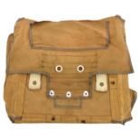 A WWII German canvas pack for Luftwaffe seat type parachute. GC