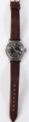 DH marked Longines wristwatch. Serial D39H. Steel case with brushed finish, unpolished, very sharp