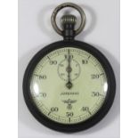 Junghans Kriegsmarine 1/100th minute stopwatch, luminous dial. Gunmetal case, snap back, unmarked.