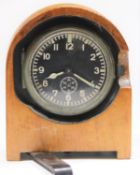 German Kienzle message centre clock. Mounted in a base metal, hinged case, marked Heereseigentum,