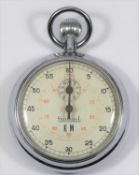 Hanhart Kriegsmarine 60 second stopwatch. Plated case, 51mm diameter, no markings on caseback.