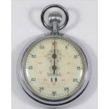 Hanhart Kriegsmarine 60 second stopwatch. Plated case, 51mm diameter, no markings on caseback.