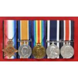 A most interesting family group of medals to a father and two sons comprising: (a) Five: 1914-15