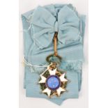 Brazil: Order of the Southern Cross, sash and sash badge, Type 2, with centre medallion showing 5