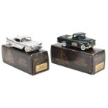 2 Brooklin models. Cadillac Eldorado Brougham 1957 (BRK27). In metallic silver with chrome detailing