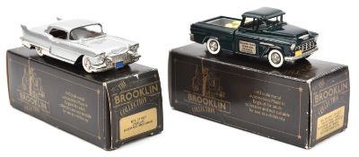 2 Brooklin models. Cadillac Eldorado Brougham 1957 (BRK27). In metallic silver with chrome detailing