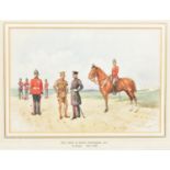 A watercolour signed “R. Simkin” (1851-1926) of “The Corps of Royal Engineers, 1911”, showing a