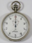 Minerva Kriegsmarine 10 second stopwatch. Plated case, 58mm in diameter, hinged back, good