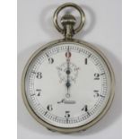 Minerva Kriegsmarine 10 second stopwatch. Plated case, 58mm in diameter, hinged back, good